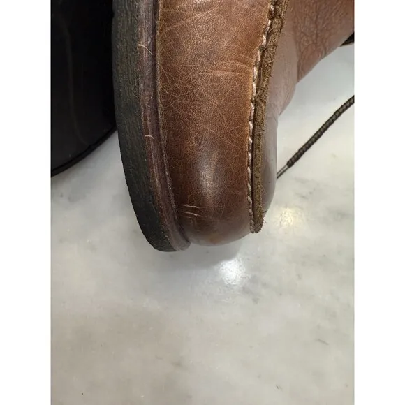 Johnston &amp; Murphy Karnes Ankle Boots Shoes Brown Leather Mens Size 10.5 Lace Up