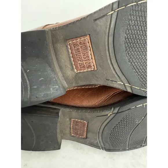 Johnston &amp; Murphy Karnes Ankle Boots Shoes Brown Leather Mens Size 10.5 Lace Up