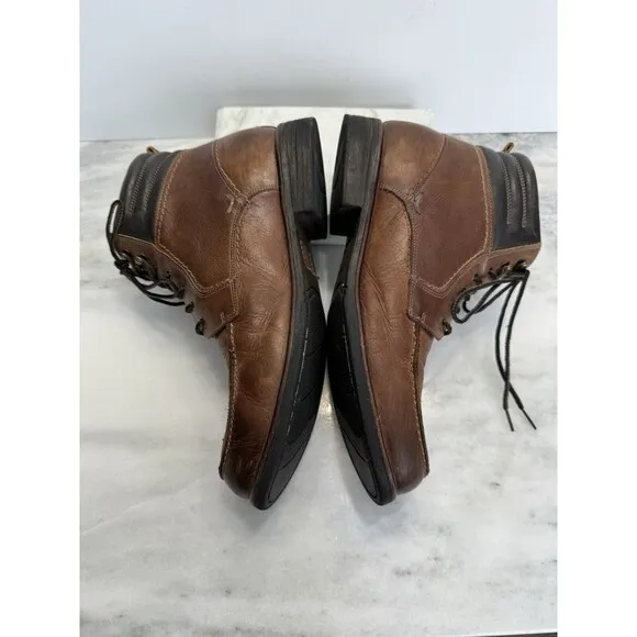 Johnston &amp; Murphy Karnes Ankle Boots Shoes Brown Leather Mens Size 10.5 Lace Up