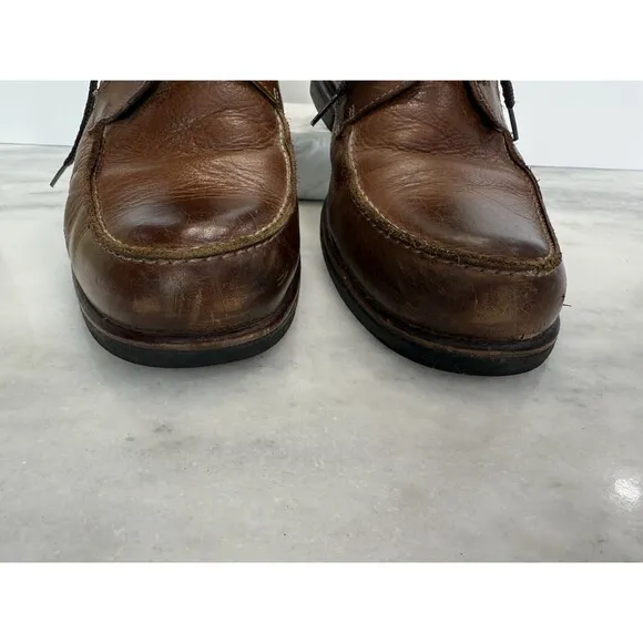 Johnston &amp; Murphy Karnes Ankle Boots Shoes Brown Leather Mens Size 10.5 Lace Up