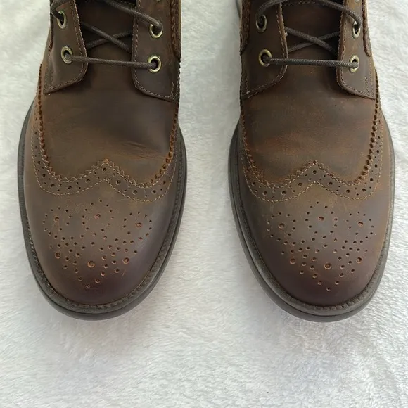 Johnston &amp; Murphy Men’s Leather Wing Tip Brogue Casual Dress Lace Up Boots 9.5