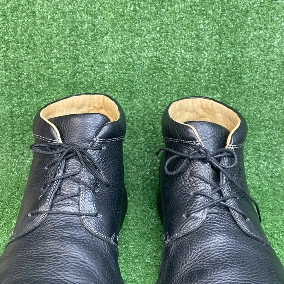 Johnston Murphy Sheepskin Lace up High Top Black Mens Dress Comfor Boots SZ 12 M