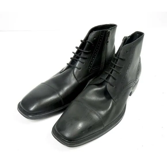 Johnston &amp; Murphy XC Flex Connelly Chukka Boots Brogue Cap Toe Laces Men 8 EUC