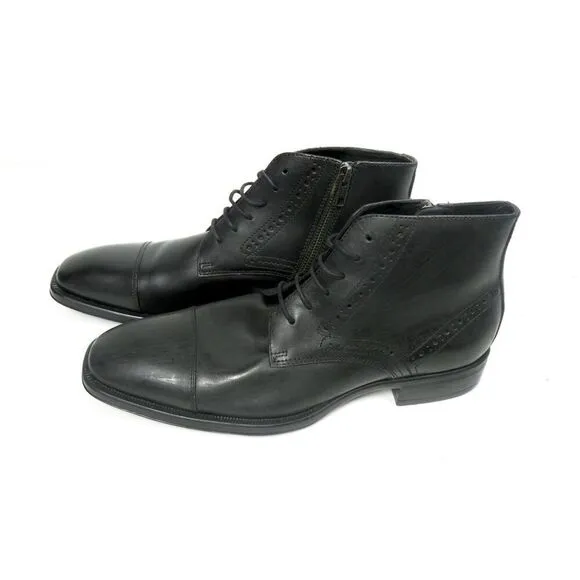 Johnston &amp; Murphy XC Flex Connelly Chukka Boots Brogue Cap Toe Laces Men 8 EUC