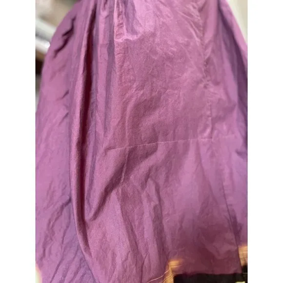 Jonathan Simkhai Collene Poplin Open Back Strappy Midi Dress Purple Size Medium