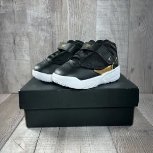 Jordan Max Aura 4 (TD) Baby's Shoes Black Metallic Gold-White Size 5C DQ8402-071