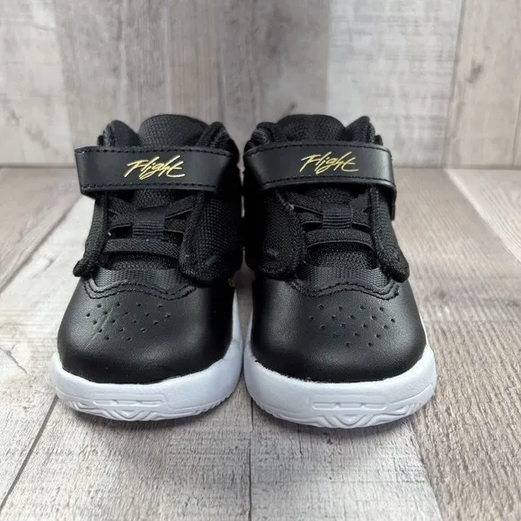 Jordan Max Aura 4 (TD) Baby's Shoes Black Metallic Gold-White Size 5C DQ8402-071