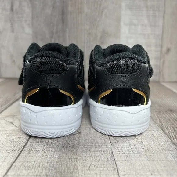 Jordan Max Aura 4 (TD) Baby's Shoes Black Metallic Gold-White Size 5C DQ8402-071