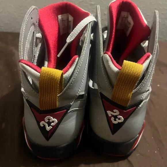 Jordan Men's Silver and Gold Sneakers Retro 7 Reflections of a Champion