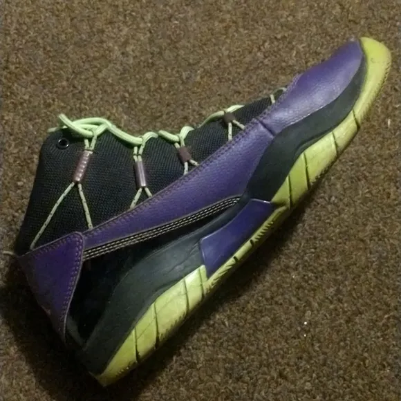 Jordan Prime Court Flight Club Sneakers black court purple club pink &amp; green 7Y