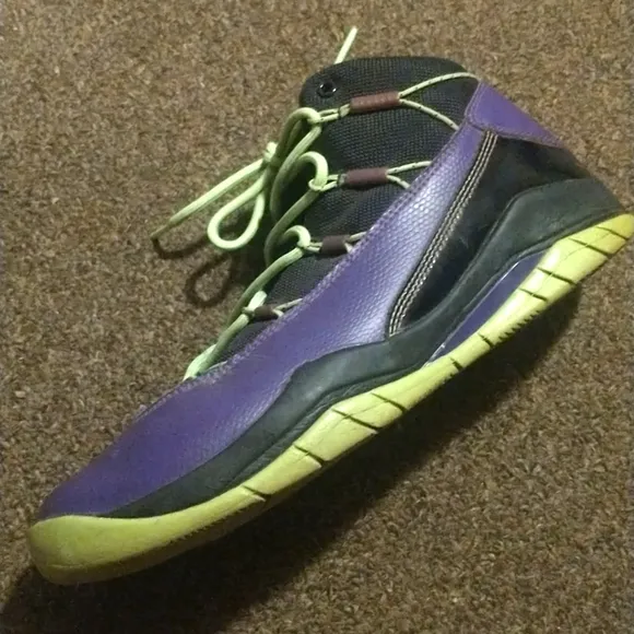 Jordan Prime Court Flight Club Sneakers black court purple club pink &amp; green 7Y