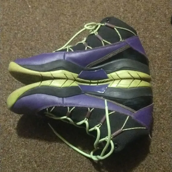 Jordan Prime Court Flight Club Sneakers black court purple club pink &amp; green 7Y