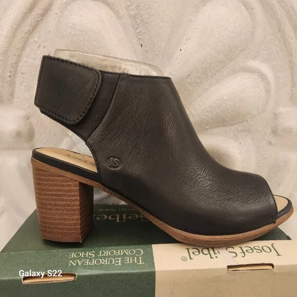 JOSEF SEIBEL Bonnie 09 Leather Peep-Toe Bootie Sandals. NIB. EU 37/US 6-6.5