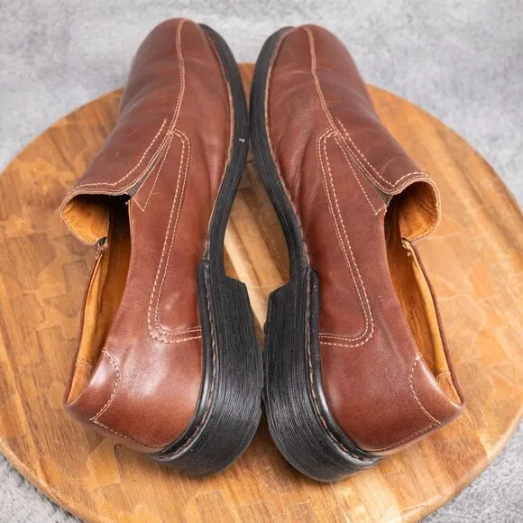 Josef Seibel Mens Sz EU 45 US 11 Brown Leather Slip On Casual Loafer