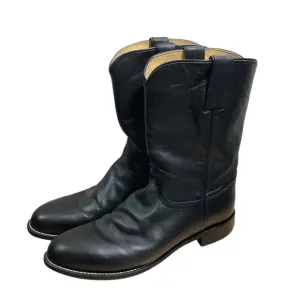 Justin Men’s Ropers Dress Boots Black Kipskin