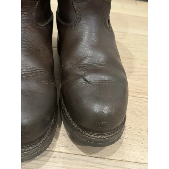Justin Work Boots Mens Size 11.5 EE Brown Waterproof Pull On 4457 Soft Toe USA