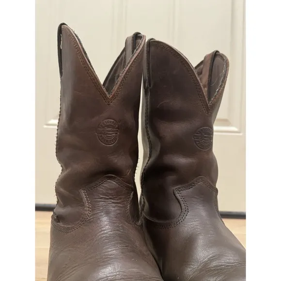 Justin Work Boots Mens Size 11.5 EE Brown Waterproof Pull On 4457 Soft Toe USA