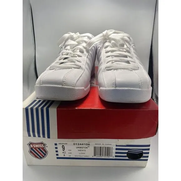 K-Swiss‎ Urmston Mens Low Shoes Size 9 M White Light Grey