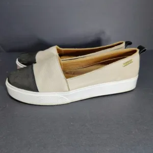 KAANAS  Leather Loafers Slip On  BLack and White Women's Size US 7