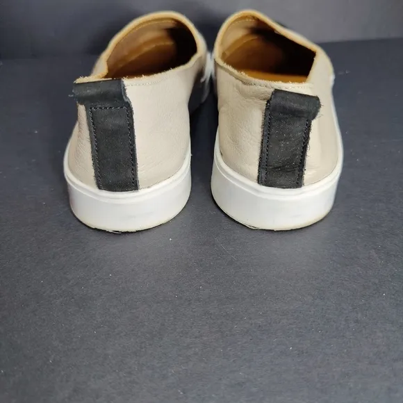 KAANAS  Leather Loafers Slip On  BLack and White Women's Size US 7