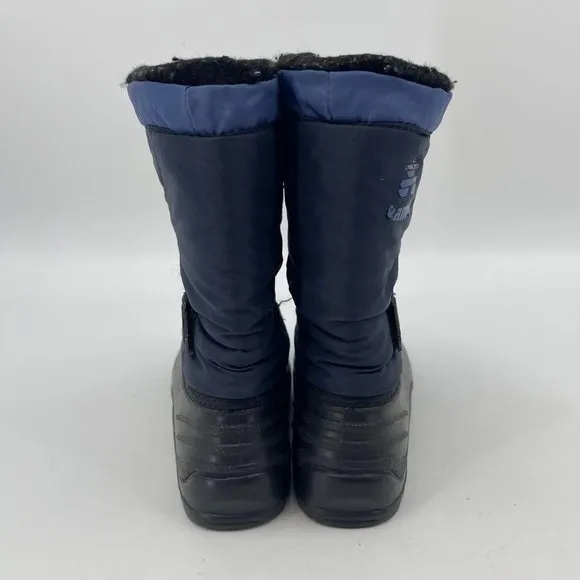 Kamik Black/Blue Waterproof Snow Boots | Boys Size 4