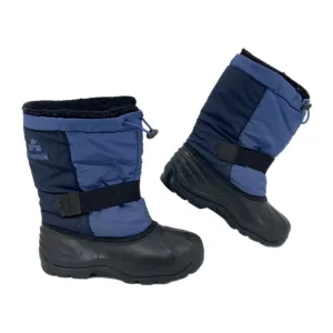 Kamik Black/Blue Waterproof Snow Boots | Boys Size 4