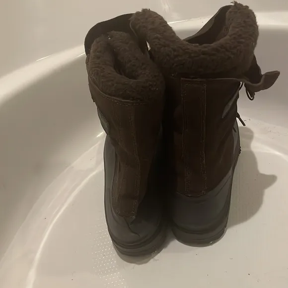 KAMIK boots waterproof snow rubber insulated suede fur lined brown men’s size 13