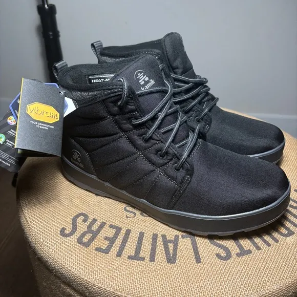 Kamik Men’s Waterproof Winter Boots w/ Vibram Sole HEAT-MX Black