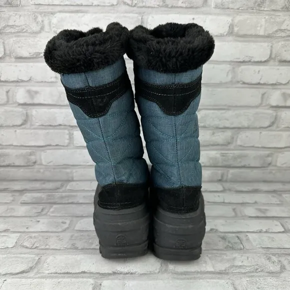 Kamik Tall Waterproof Blue Sno Valley 4 Heat -MX  Fur Lining Boots Size 11 NWOB