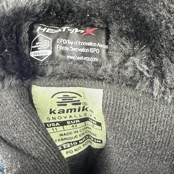 Kamik Tall Waterproof Blue Sno Valley 4 Heat -MX  Fur Lining Boots Size 11 NWOB