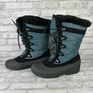 Kamik Tall Waterproof Blue Sno Valley 4 Heat -MX  Fur Lining Boots Size 11 NWOB