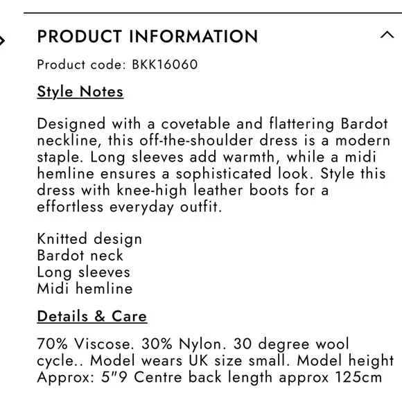 Karen Millen‎ Off Shoulder Knit Midi Dress