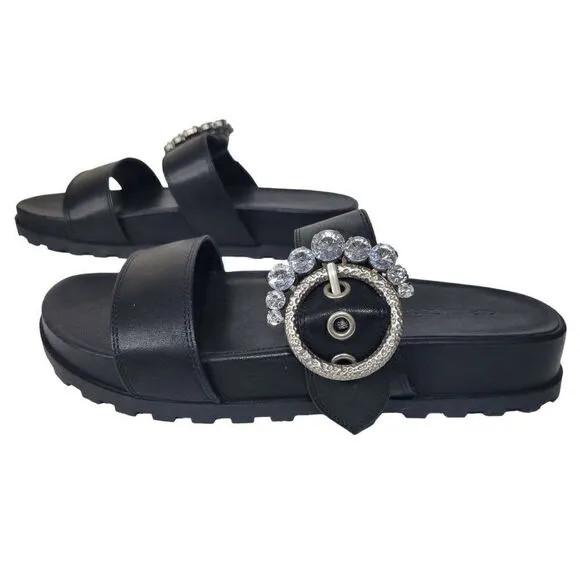 Karl Lagerfeld Women's Brinda Embellished Slip-On Slide Sandals (Size 8)
