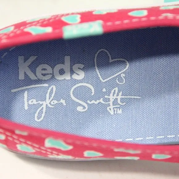 Keds x Taylor Swift Sneakers NEW sz 8.5 Women Shoes Cat Hearts Pink