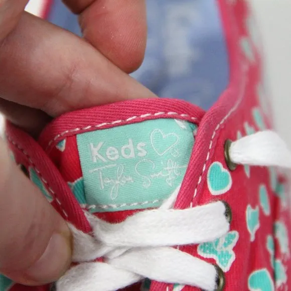 Keds x Taylor Swift Sneakers NEW sz 8.5 Women Shoes Cat Hearts Pink