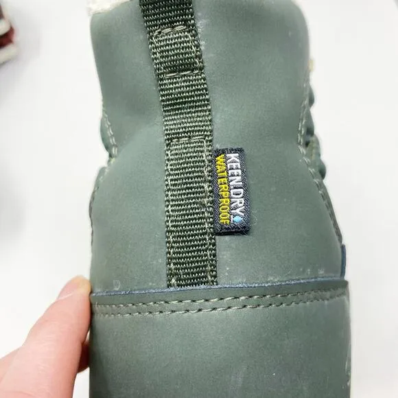 Keen Green Quilted KeenDry Waterproof Lace Up Boots Women's Sz 11 EUC Insulated