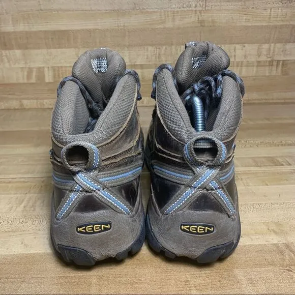 Keen Targhee II women Mid WP Hiking Boots Size 10 Black Flint Stone 1004114
