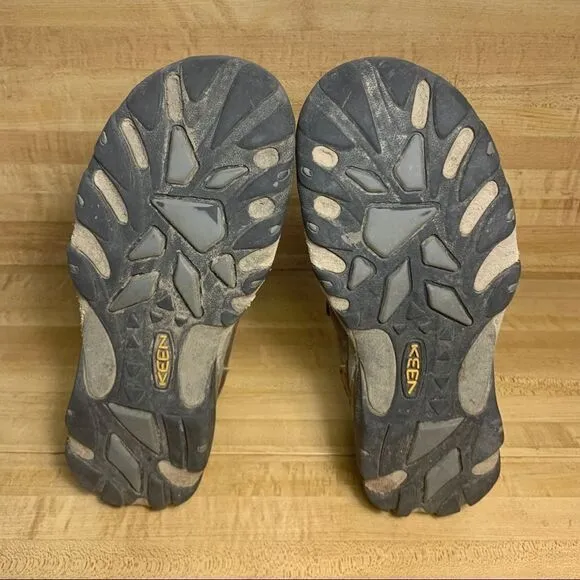 Keen Targhee II women Mid WP Hiking Boots Size 10 Black Flint Stone 1004114
