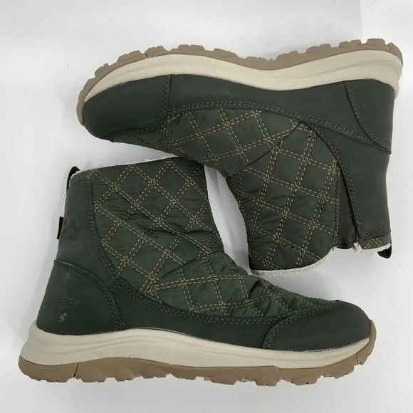 Keen Terradora II Wintry Pull On Boots Quilted Waterproof 200g Olive Green 8.5