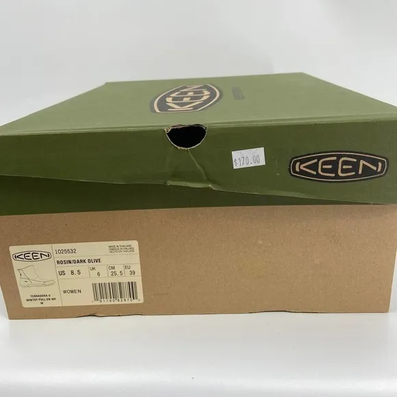 Keen Terradora II Wintry Pull On Boots Quilted Waterproof 200g Olive Green 8.5