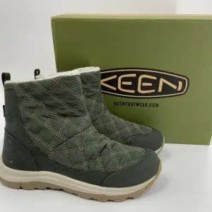 Keen Terradora II Wintry Pull On Boots Quilted Waterproof 200g Olive Green 8.5
