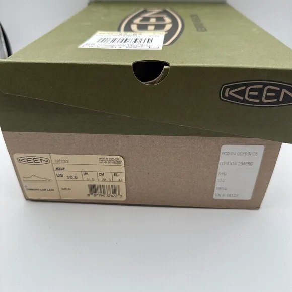 Keen Timmons Low Lace Mens Shoes Size 10.5 NIB 1012322 Kelp Green