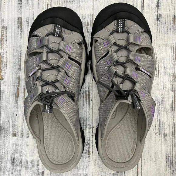 KEEN Women's Sz 9 Newport Closed Toe Slip on Sandals Drizzle/English Lavender