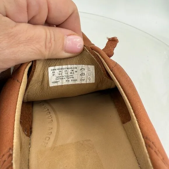 Keen KNX Lightweight  Shoes Mens 8.5 Brown Leather Lace Up Low Top Sneakers