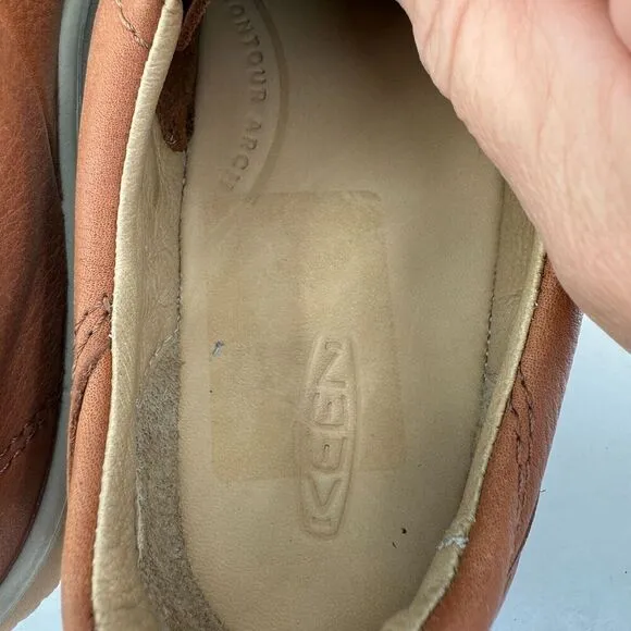 Keen KNX Lightweight  Shoes Mens 8.5 Brown Leather Lace Up Low Top Sneakers