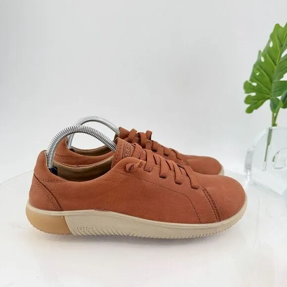 Keen KNX Lightweight  Shoes Mens 8.5 Brown Leather Lace Up Low Top Sneakers