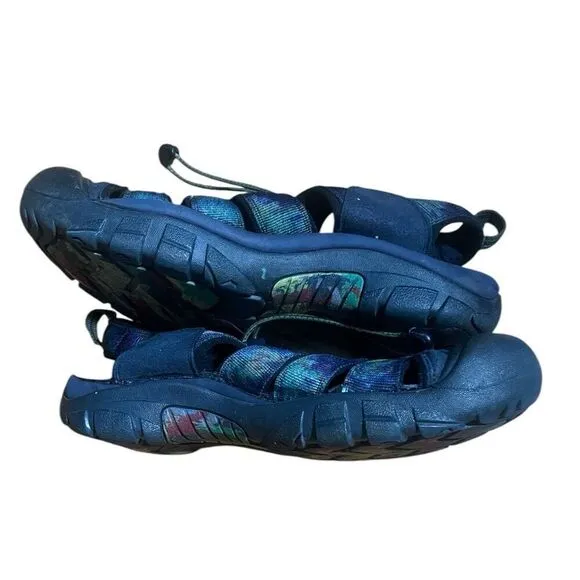 Keen Men’s Sandals Blue &amp; Black Print Preowned Sz 11
