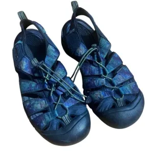 Keen Men’s Sandals Blue &amp; Black Print Preowned Sz 11