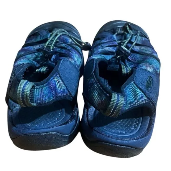 Keen Men’s Sandals Blue &amp; Black Print Preowned Sz 11