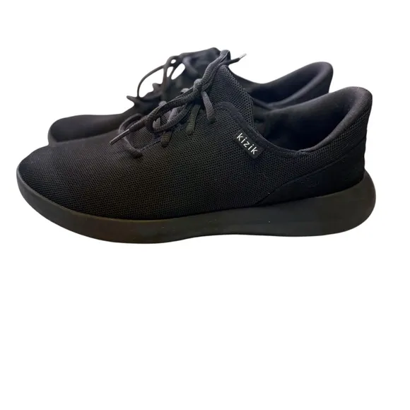 Kizik Madrid‎ Black Slip-On Lace-Up Sneakers Lightweight Casual Shoes Size 10.5
